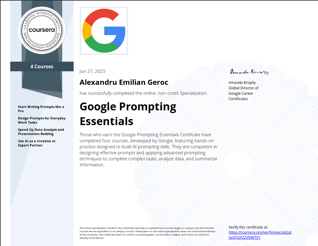 Google Prompting Essentials